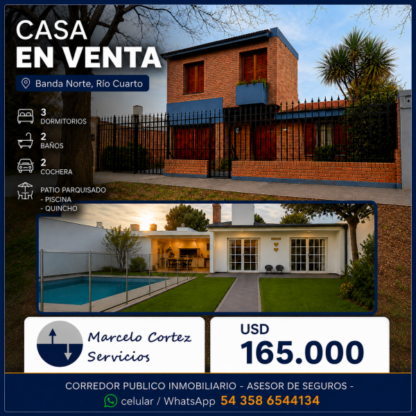 CASA EN VENTA – Ubicada en Banda Norte, Rio Cuarto — foto 4