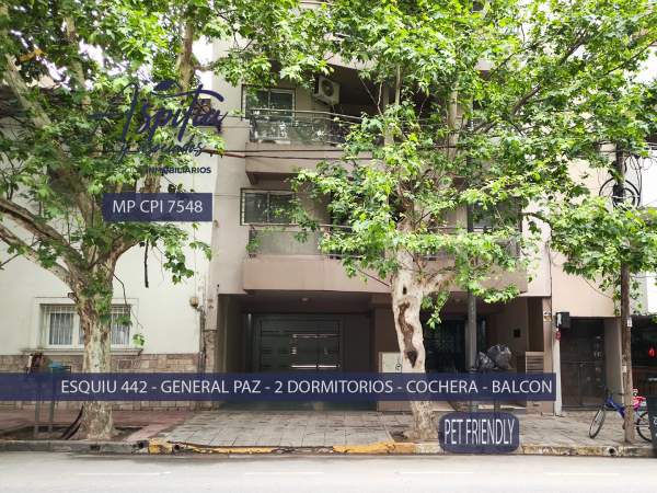 ALQUILER Departamento 2 dormitorios con cochera en General Paz