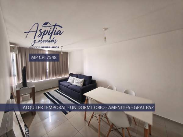 ALQUILER TEMPORARIO – Departamento 1 dormitorio con amenities en General Paz