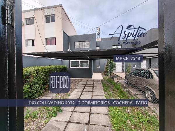 ALQUILER Dúplex A 2 dormitorios con cochera y patio en Cerro Chico