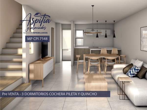 Pre VENTA duplex de dos o tres Dormitorios Cochera pileta y quincho a estrenar