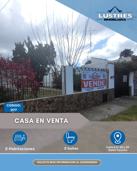 Amplia propiedad con terreno en venta, Santa Teresita