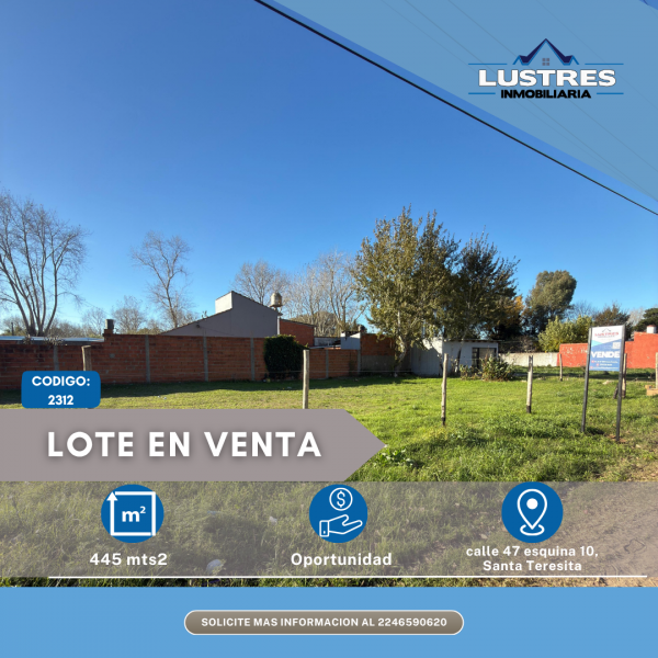 LOTE EN VENTA, SANTA TERESITA - 1