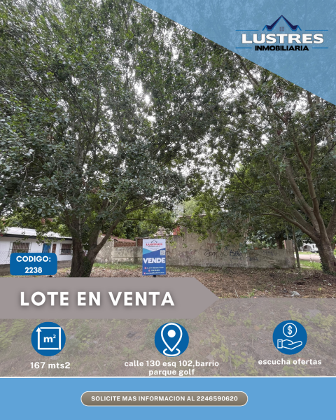 LOTE EN VENTA, BARRIO PARQUE GOLF SANTA TERESITA - 1