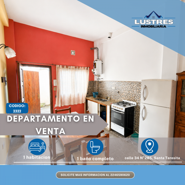 Departamento en Venta, santa teresita