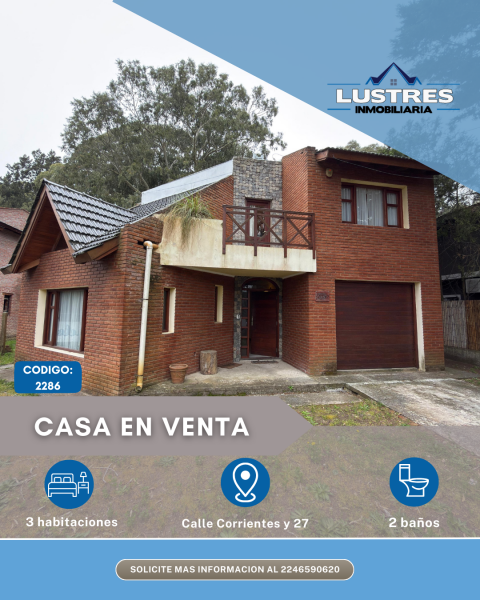 casa en venta santa teresita parque golf con amplio lote